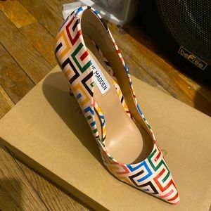 4 inch heel height, multi color, size 7